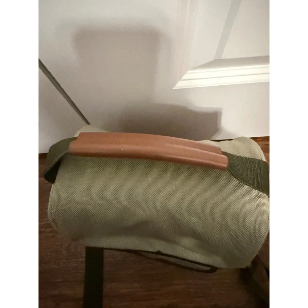 Eddie Bauer‎ Insulated Lunch Bag Cooler Medium Olive Green Brown Crossbody Strap